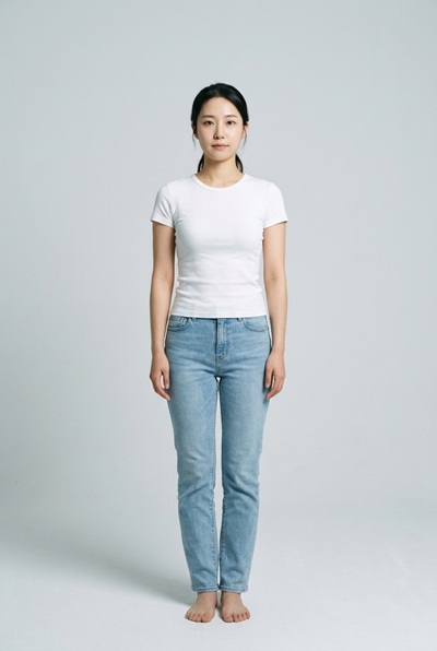 Portrait photo before changing the outfit