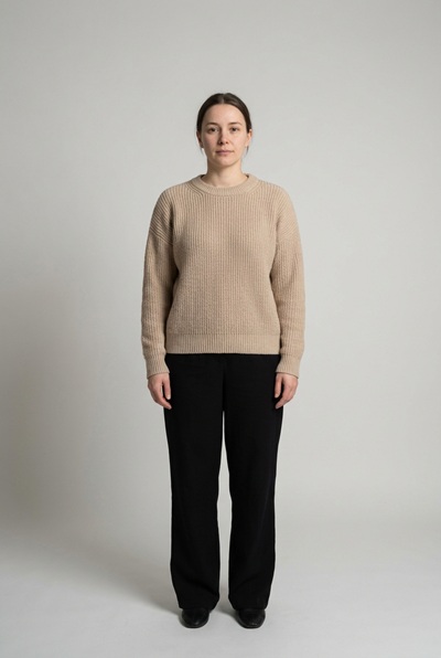 Person before changing into an evening dress